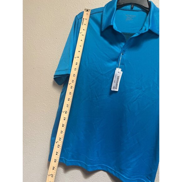North End Sport Mens Electric Blue Polo Shirt L Moisture Wicking Antimicrobial - Picture 4 of 12